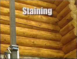  Sherrills Ford, North Carolina Log Home Staining